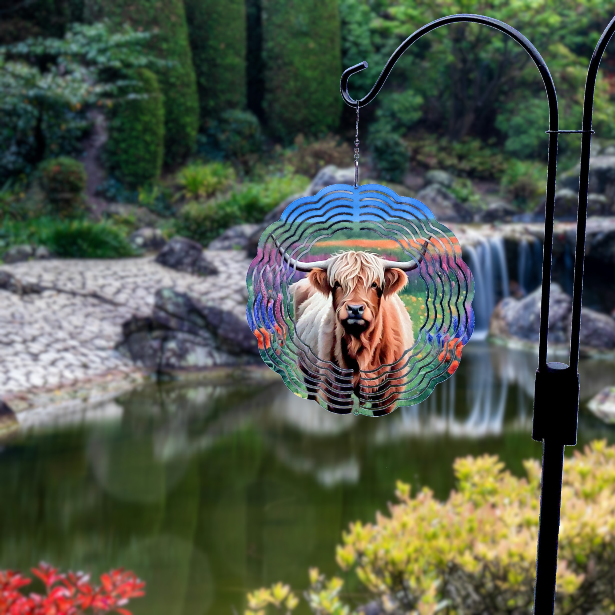 Highland Cow Wind Spinner