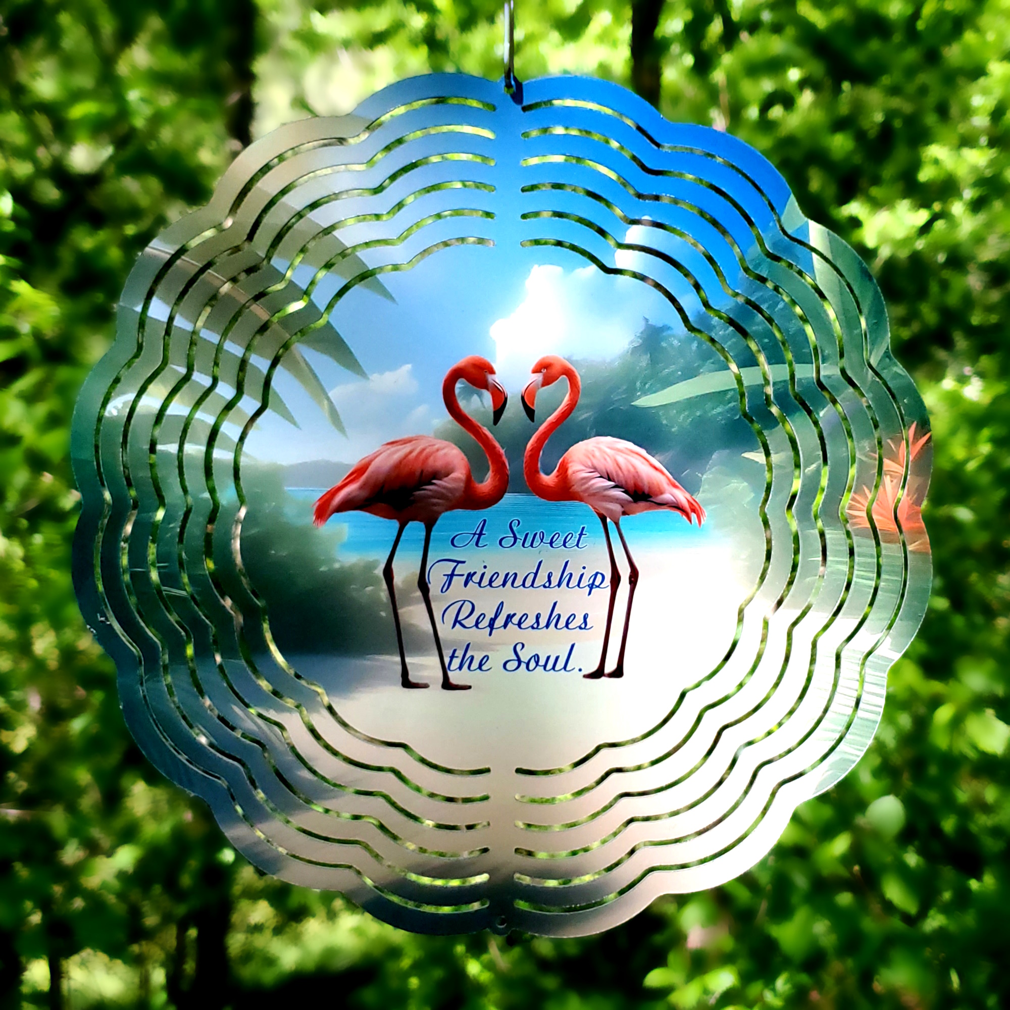 Flamingo Friendship Wind Spinner