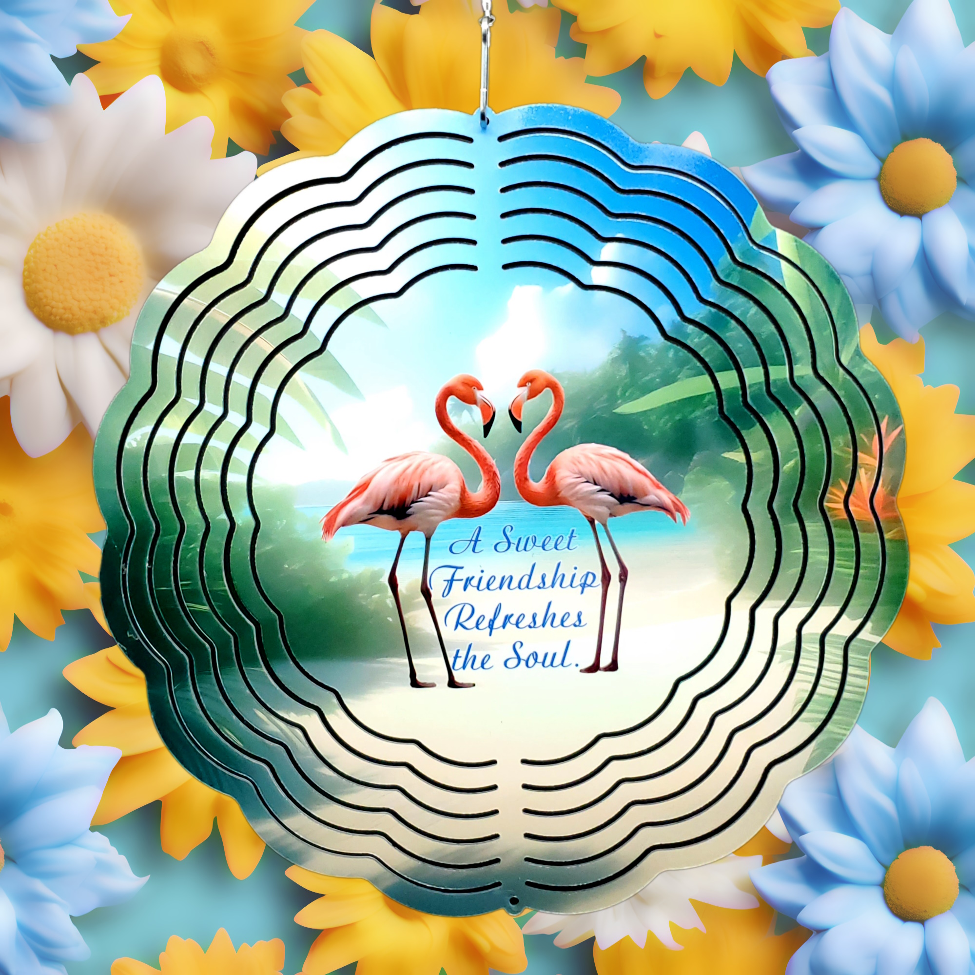 Flamingo Friendship Wind Spinner