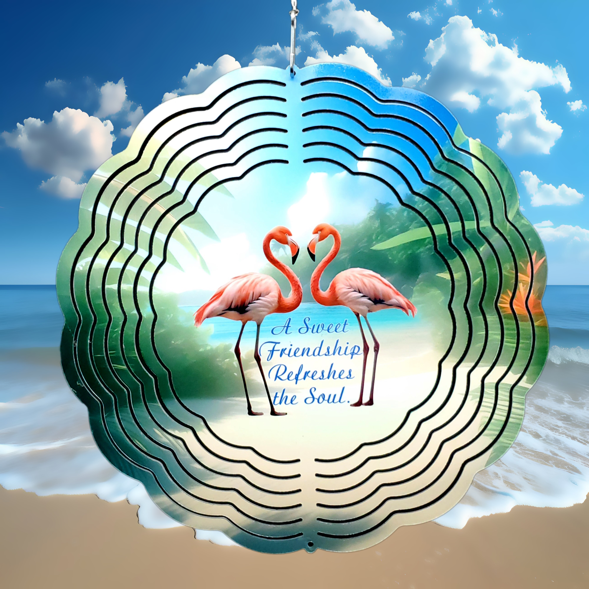 Flamingo Friendship Wind Spinner