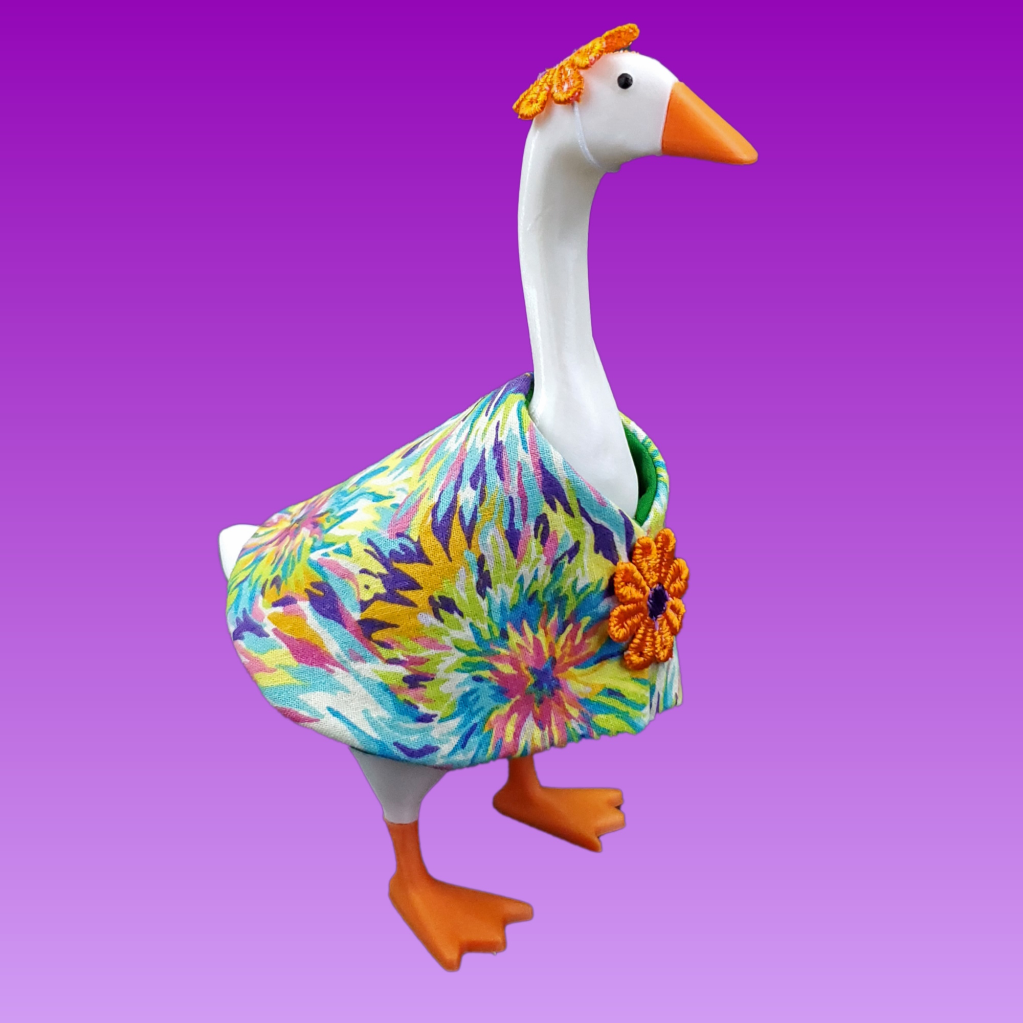 Retro Goose Dress and Flower Hat