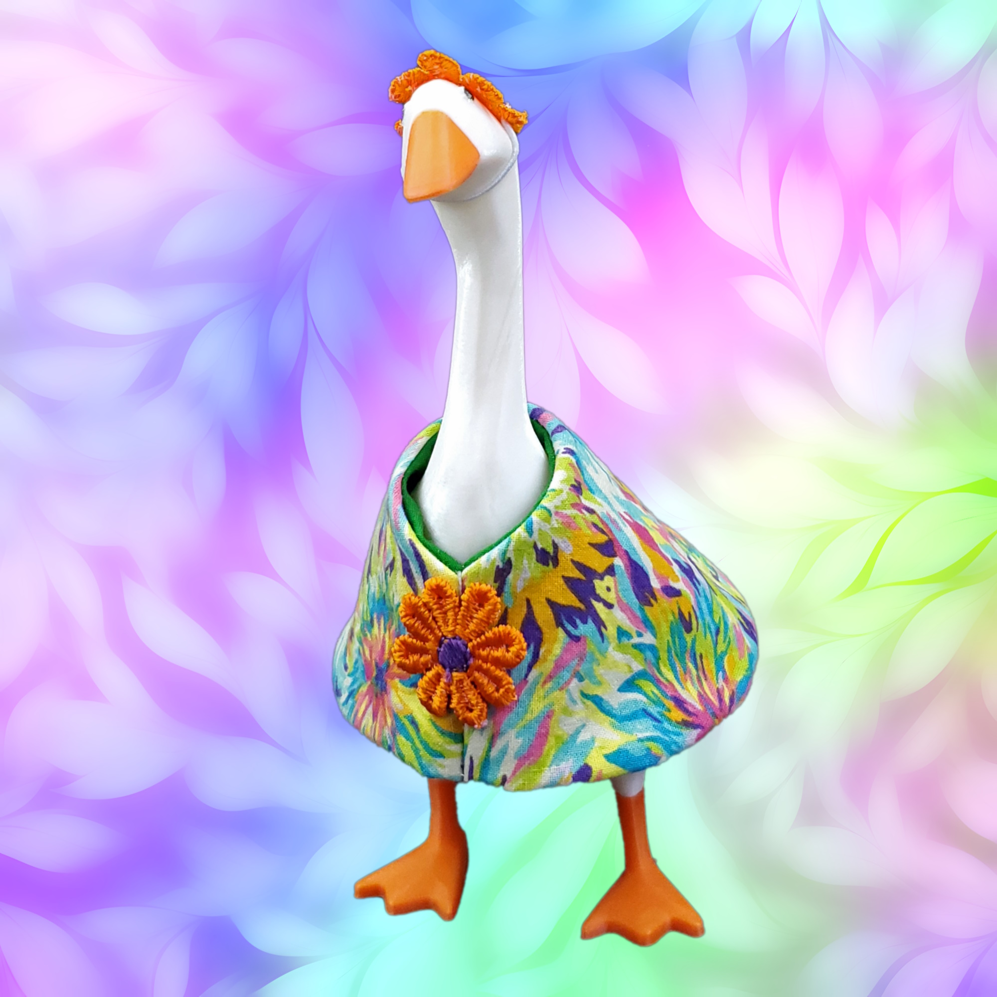 Retro Goose Dress and Flower Hat