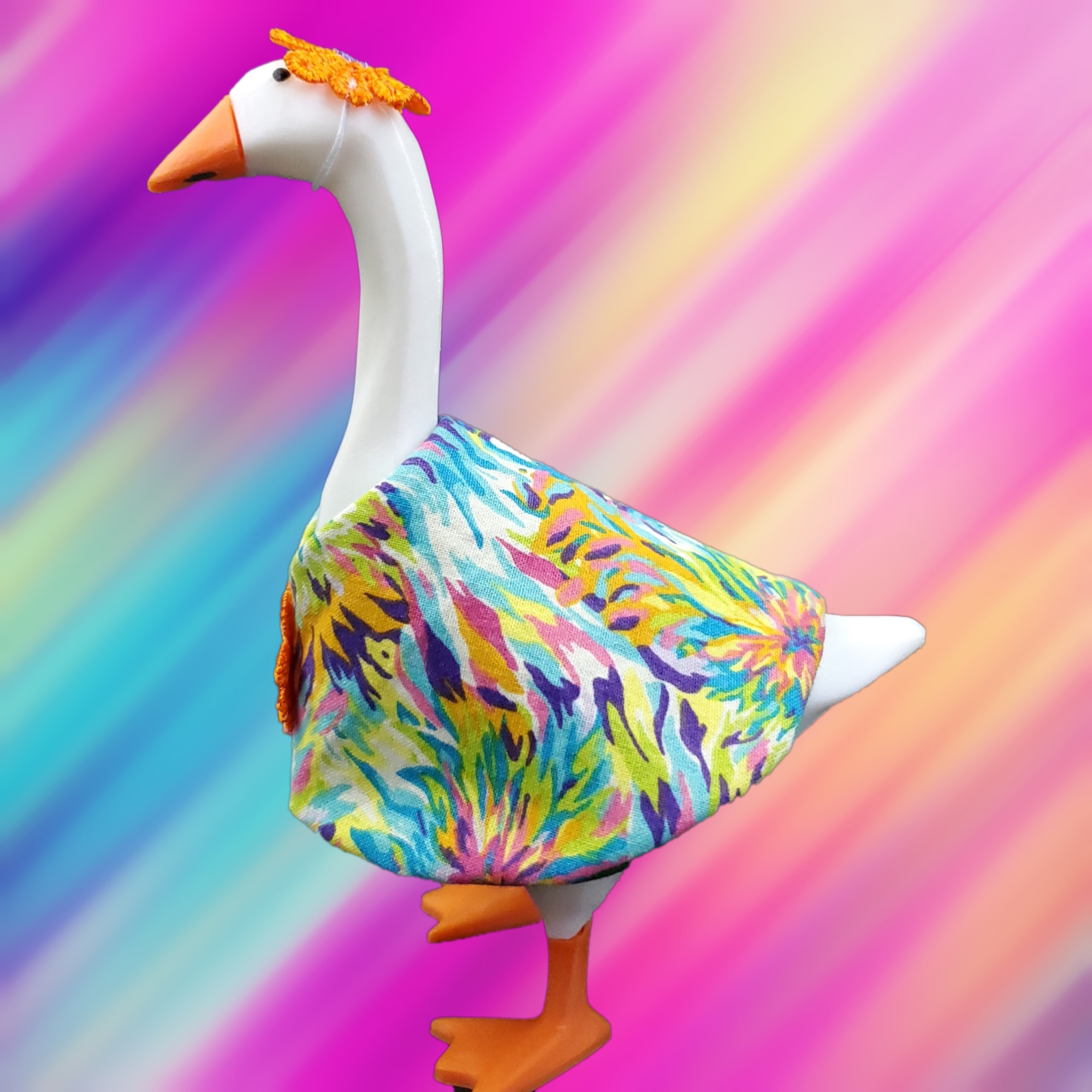 Retro Goose Dress and Flower Hat