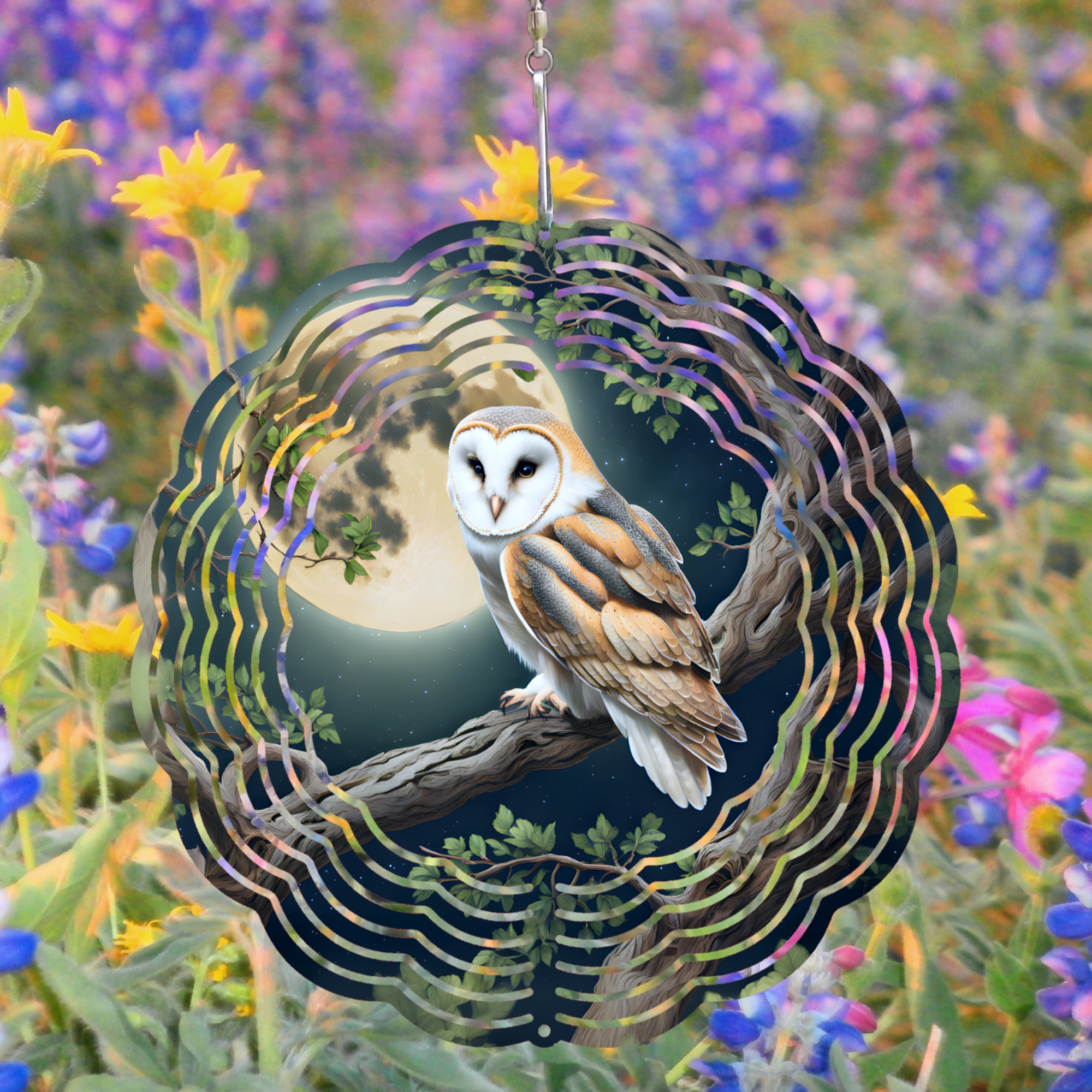 Barn Owl Wind Spinner