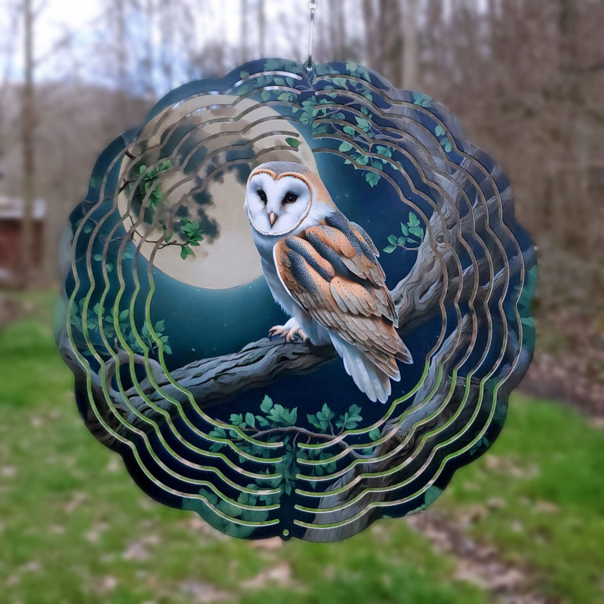 Barn Owl Wind Spinner