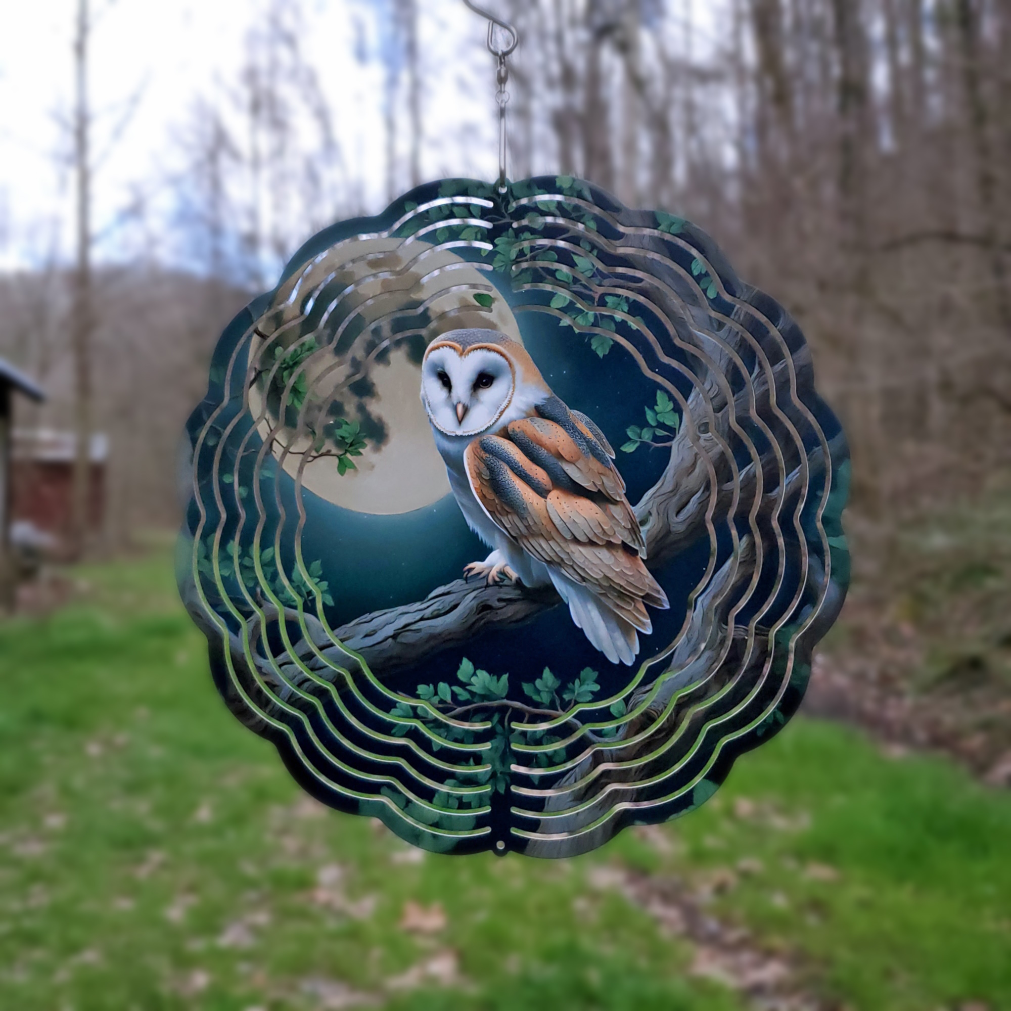 Barn Owl Wind Spinner