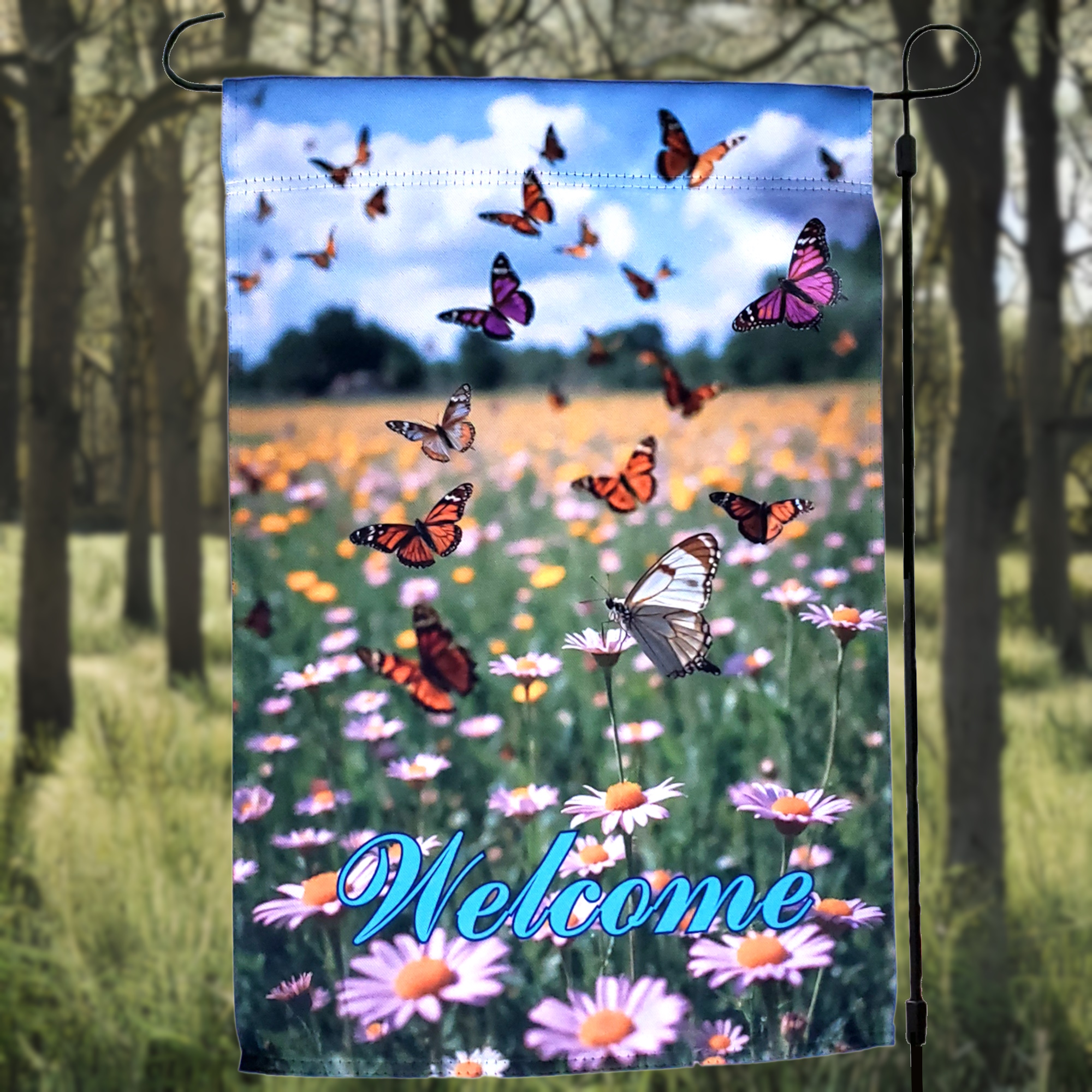 Butterflies and Wildflowers Garden Flag