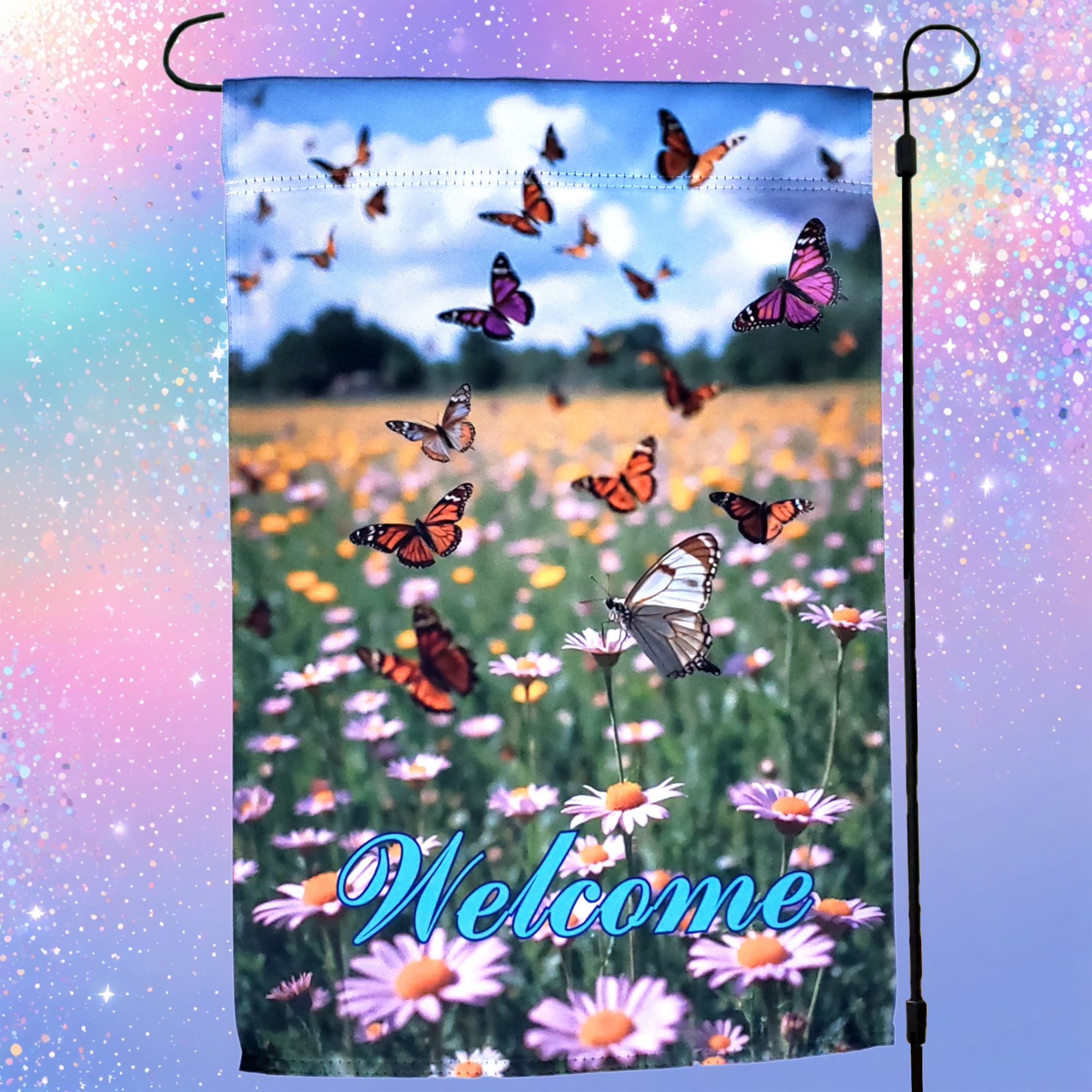 Butterflies and Wildflowers Garden Flag