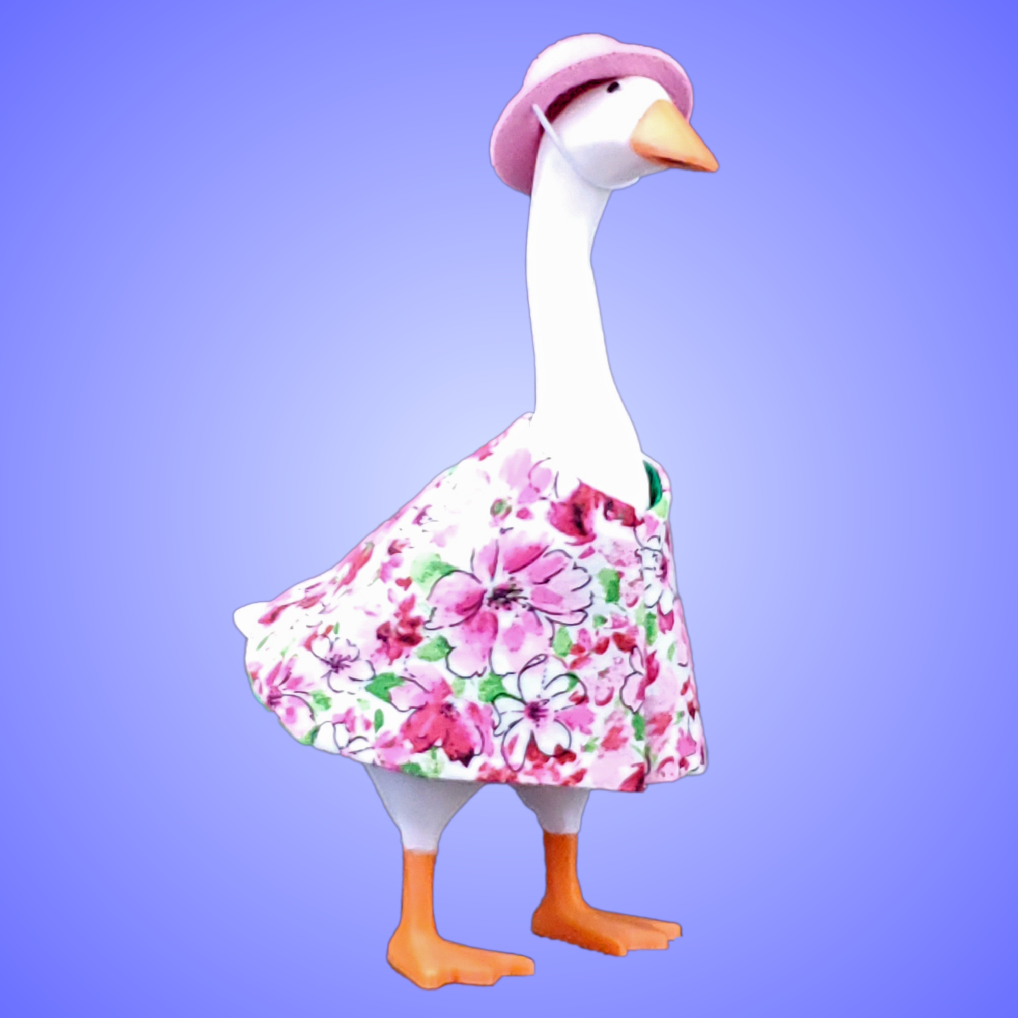 Floral Outfit for desk goose in Red and Pink