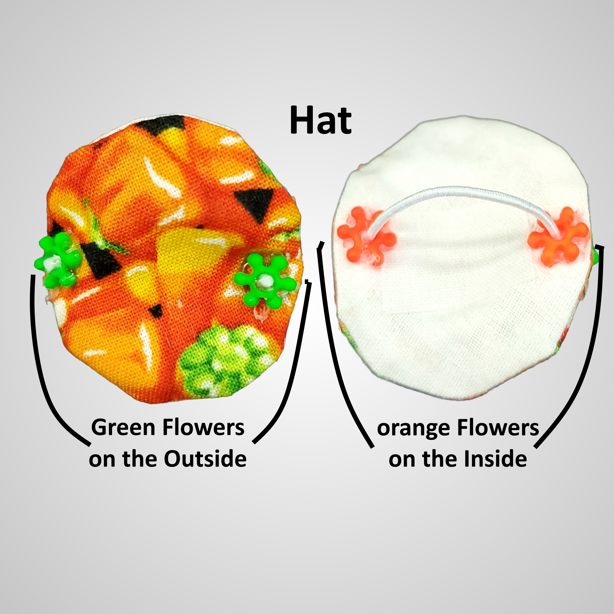 Candy Corn & Pumpkin Dress with Hat for 7" Desk Goose