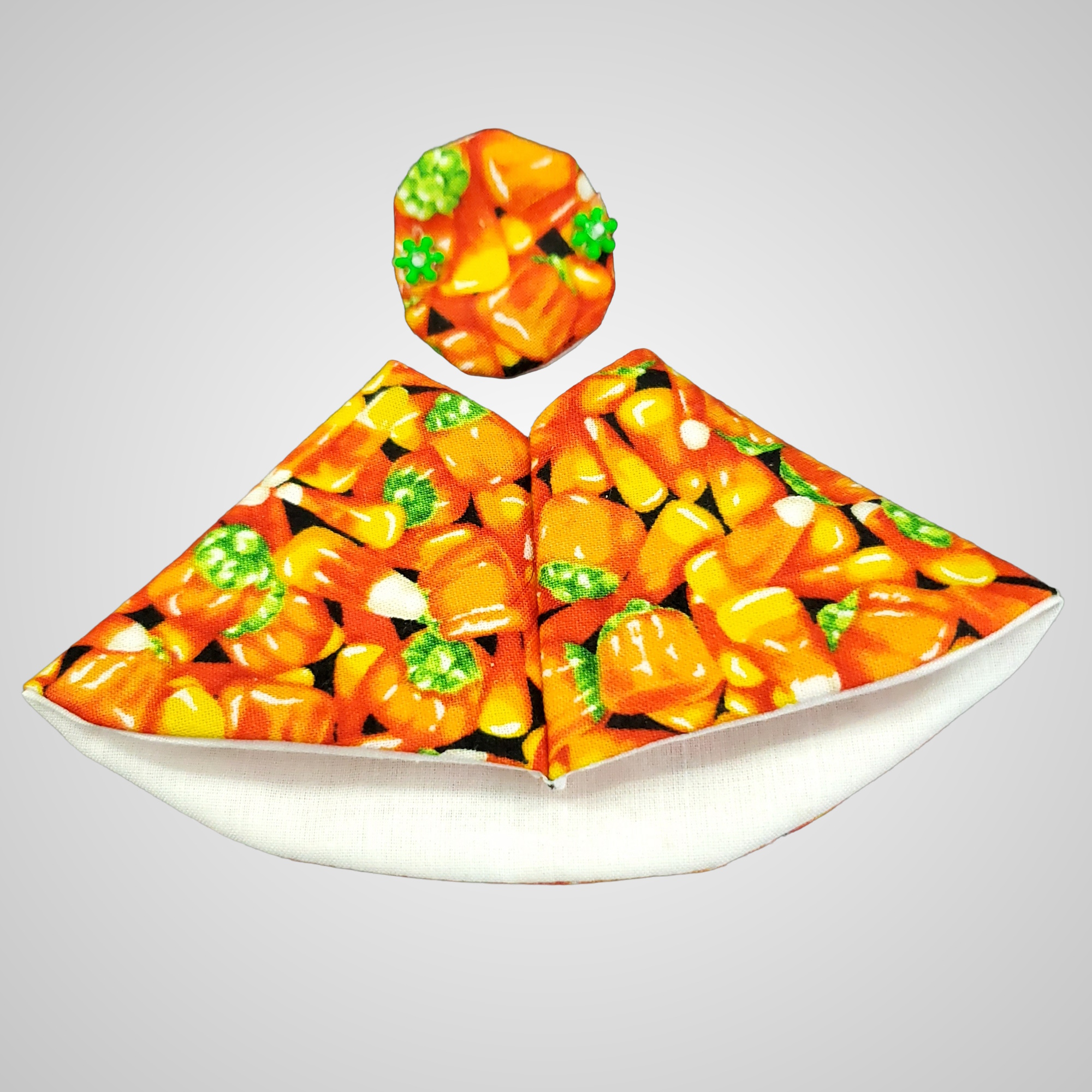 Candy Corn & Pumpkin Dress with Hat for 7" Desk Goose