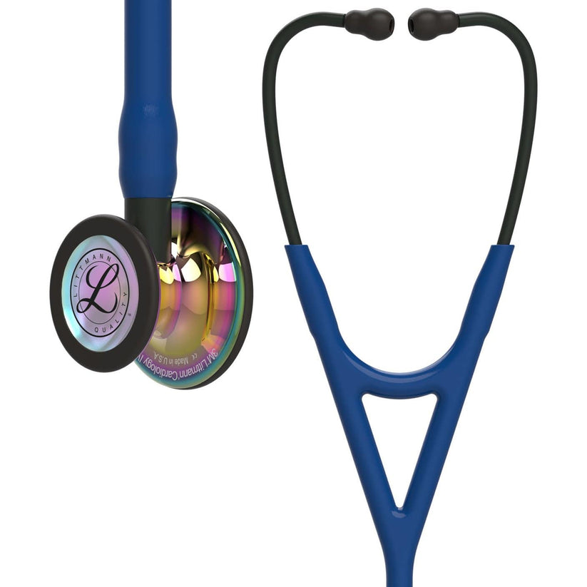 3M Littmann Cardiology IV Stethoscope Navy Blue Tube High Polished Rainbow