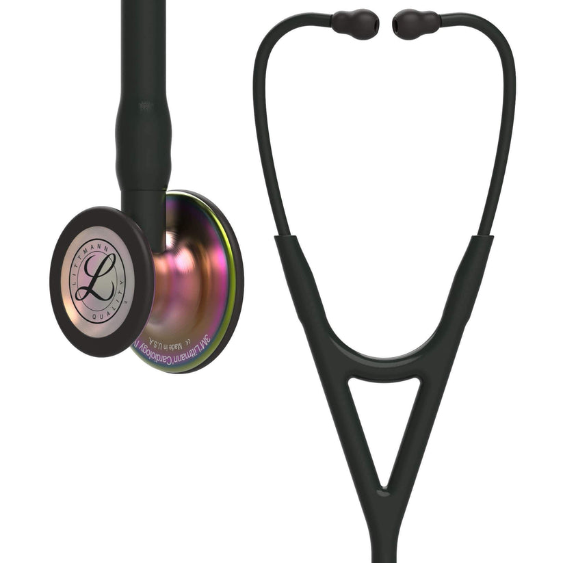 3M Littmann Cardiology IV Stethoscope Black Tube High Polished Rainbow