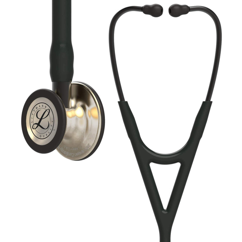 3M Littmann Cardiology IV Stethoscope Black Tube Champagne Finish Diaphragm