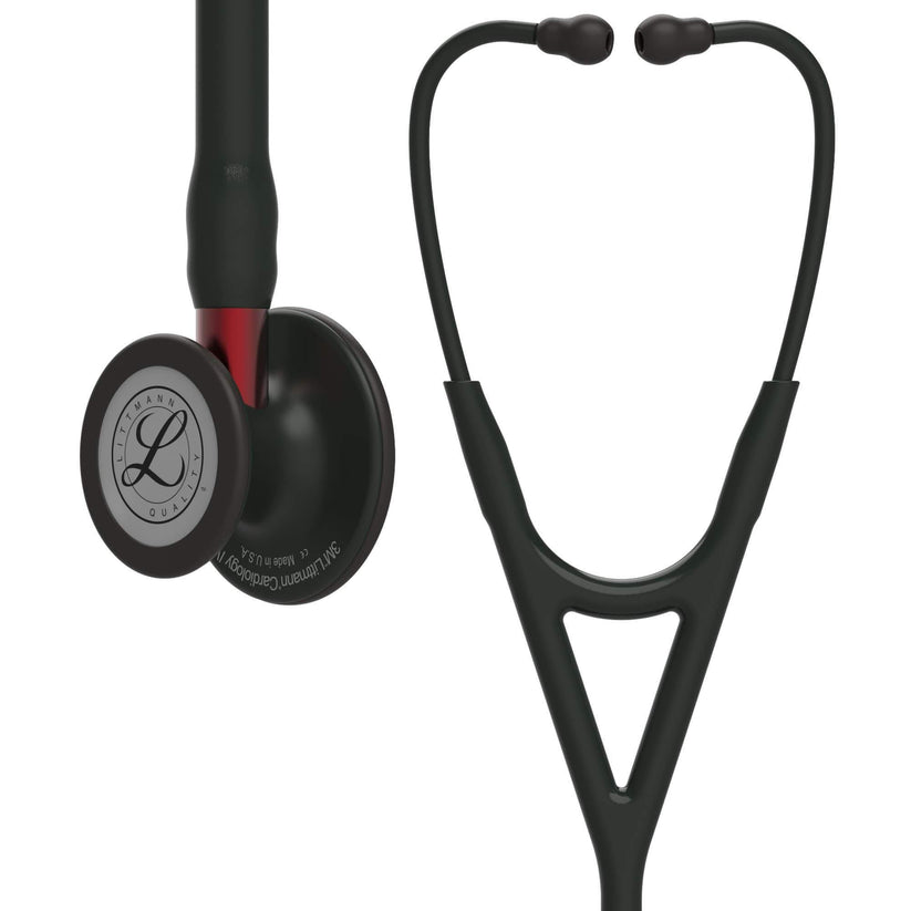 3M Littmann Cardiology IV Stethoscope Black Tube Red Stem