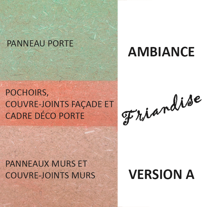 abri de jardin vert et orange avec motif déco