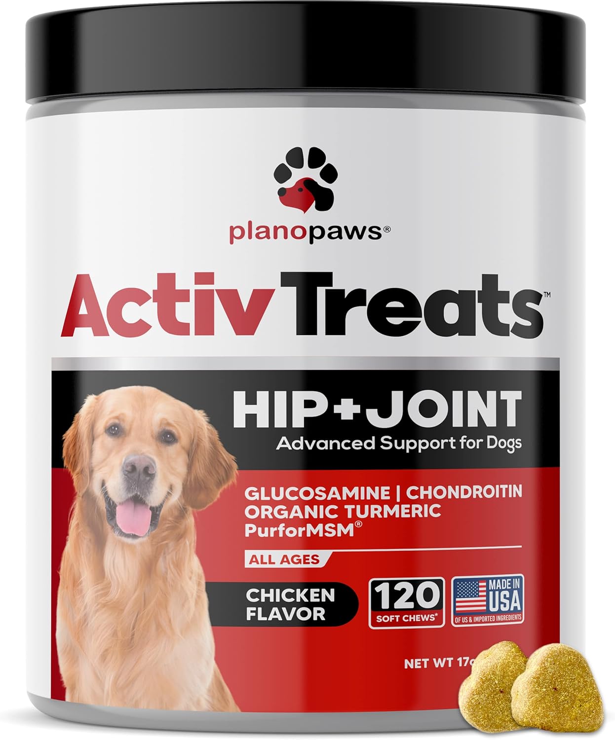 Glucosamine for Dogs Hip and Joint Supplement - Safe Joint Support for Dogs