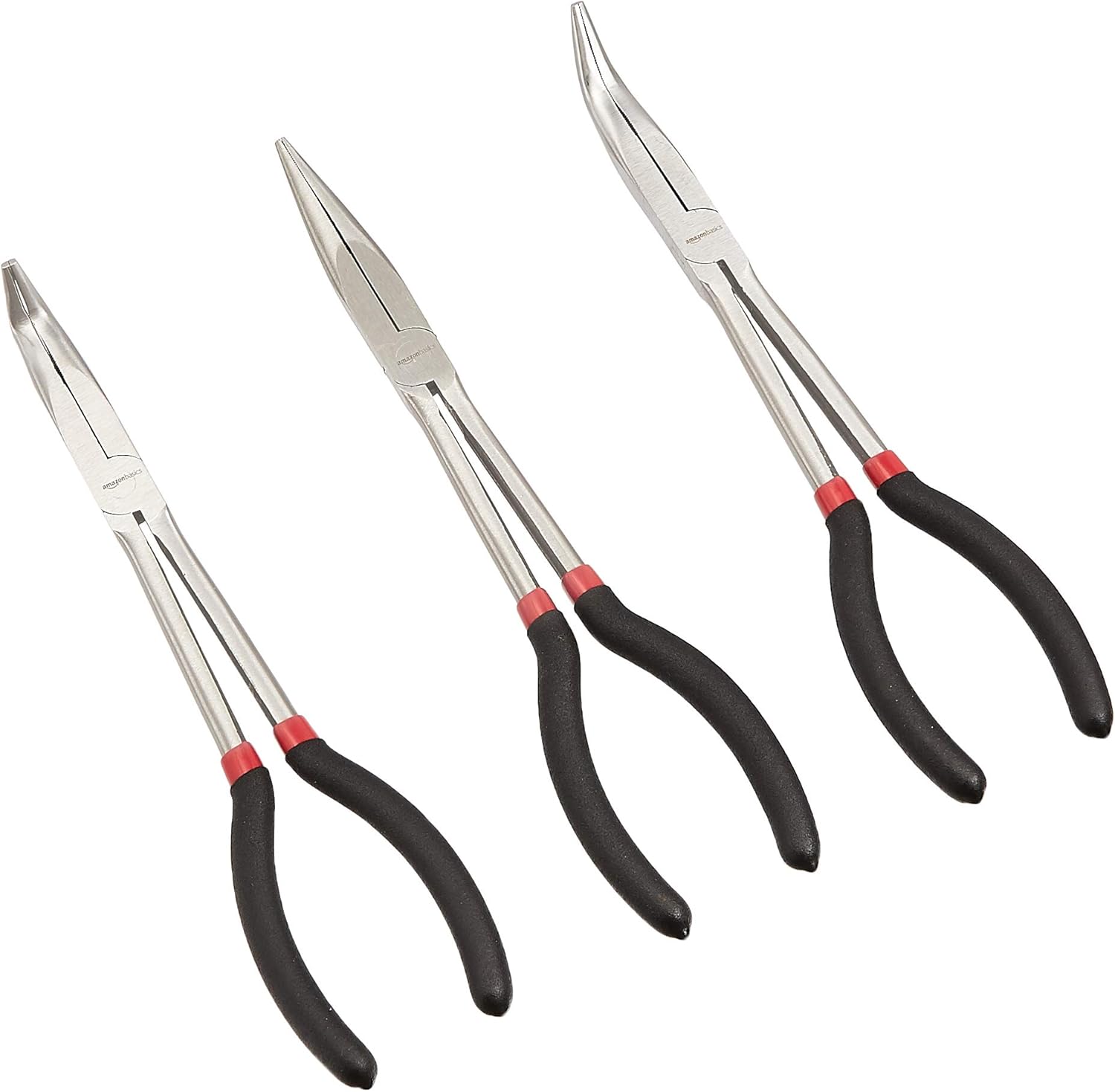 Amazon Basics Long Reach Pliers Set - 3-Piece