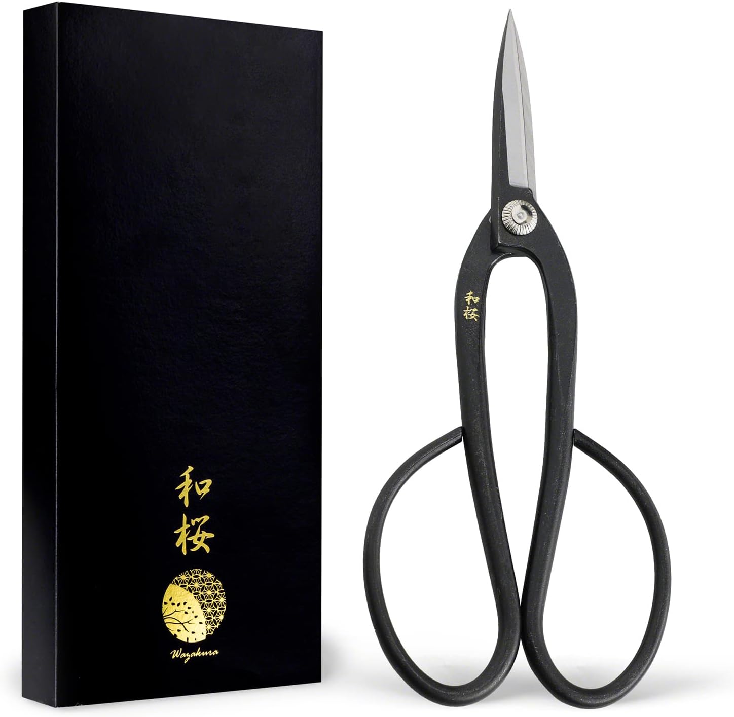 Wazakura Yasugi Steel Made in Japan Ashinaga Bonsai Scissors 8 in (200 mm), Pruning Shears, Japanese Gardening Tools - Yasugi Steel Ashinaga