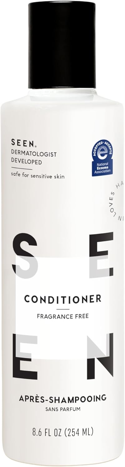 SEEN Conditioner, Fragrance Free - Non-Comedogenic & Sulfate-Free Hair Conditioner- Dermatologist-Developed - Safe for Sensitive, Eczema & Acne...