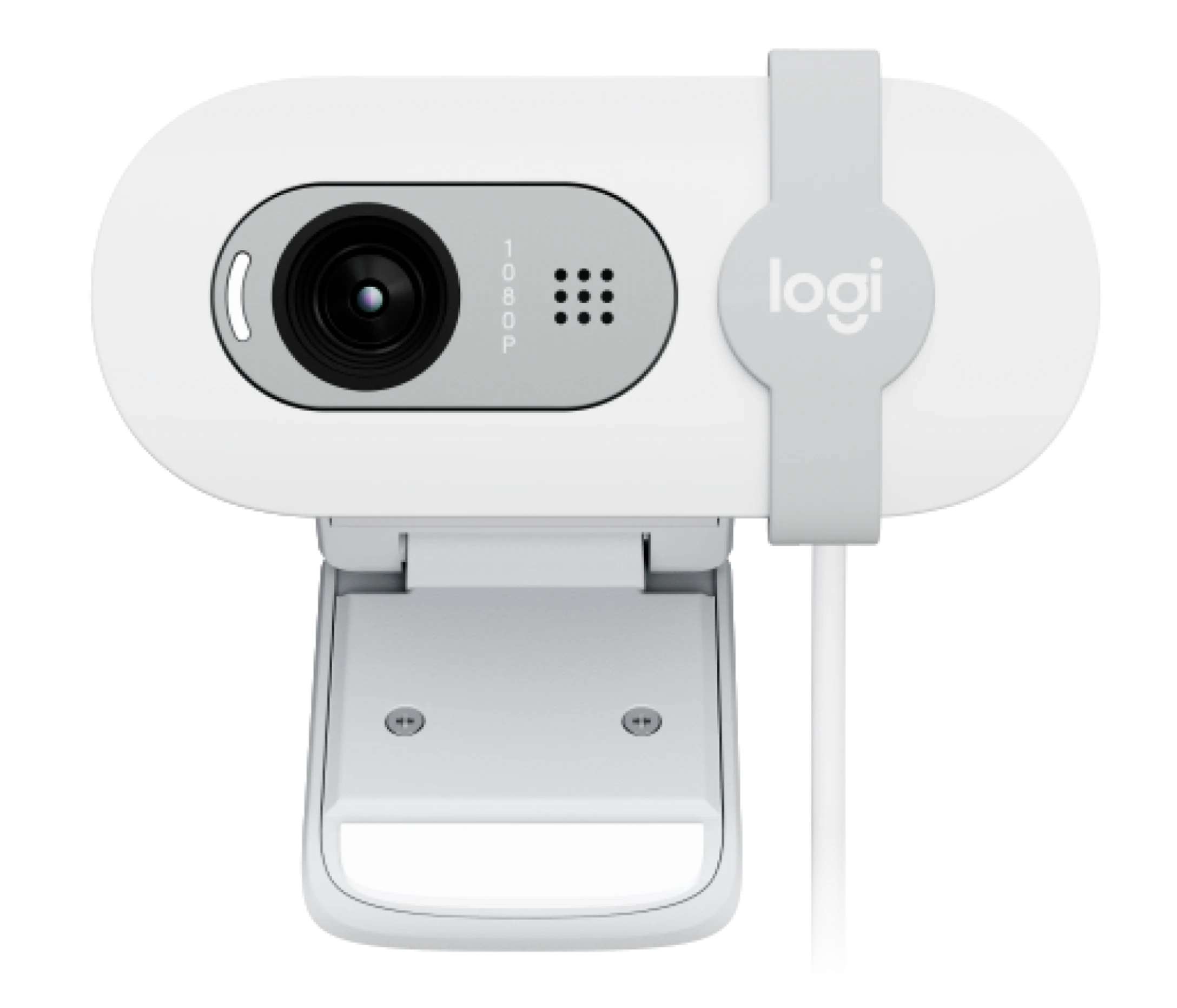 Logitech BRIO 100 Full HD 1080p webcam with auto-light balance, integrated privacy shutter, and built-in mic