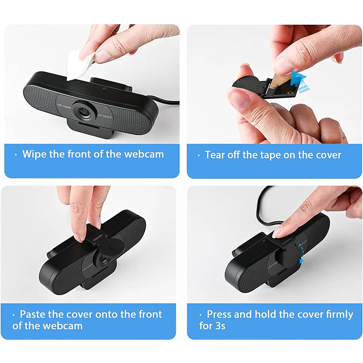 EMEET SmartCam C960 Basic FHD 1080P Webcam with Dual Microphones