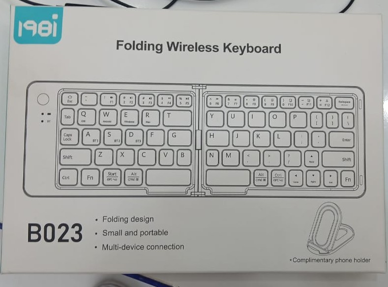 B023 Portable Wireless Multi-Device Two Fold Foldable Keyboard 
