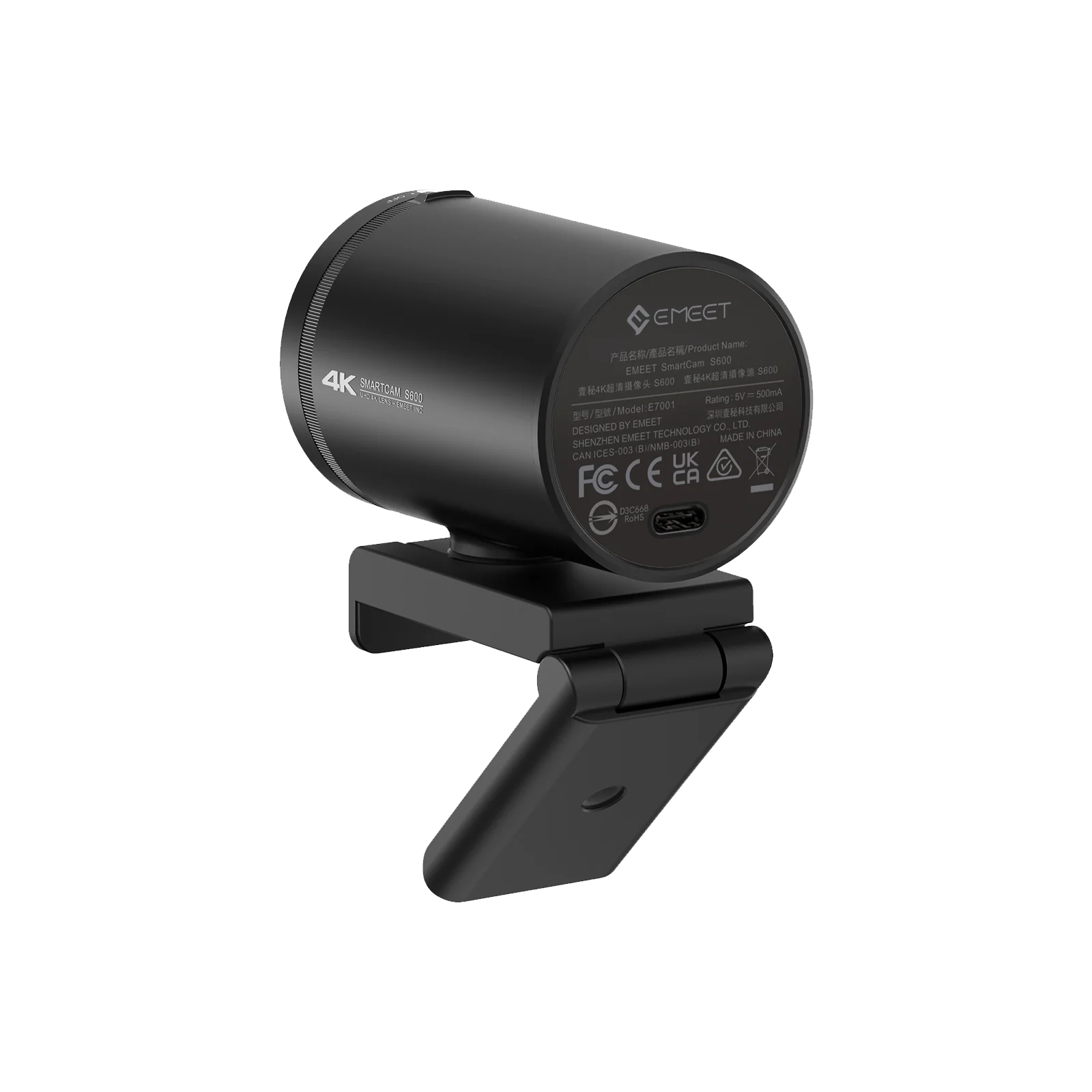 EMEET S600 4K Webcam for Streaming - Sony 1/2.5'' Sensor, PDAF Autofocus, 1080P@60FPS, 2 Noise Reduction Mics, Built-in Privacy Cover, 73° FOV, Streaming Camera for Live Commerce/Gaming/Beauty