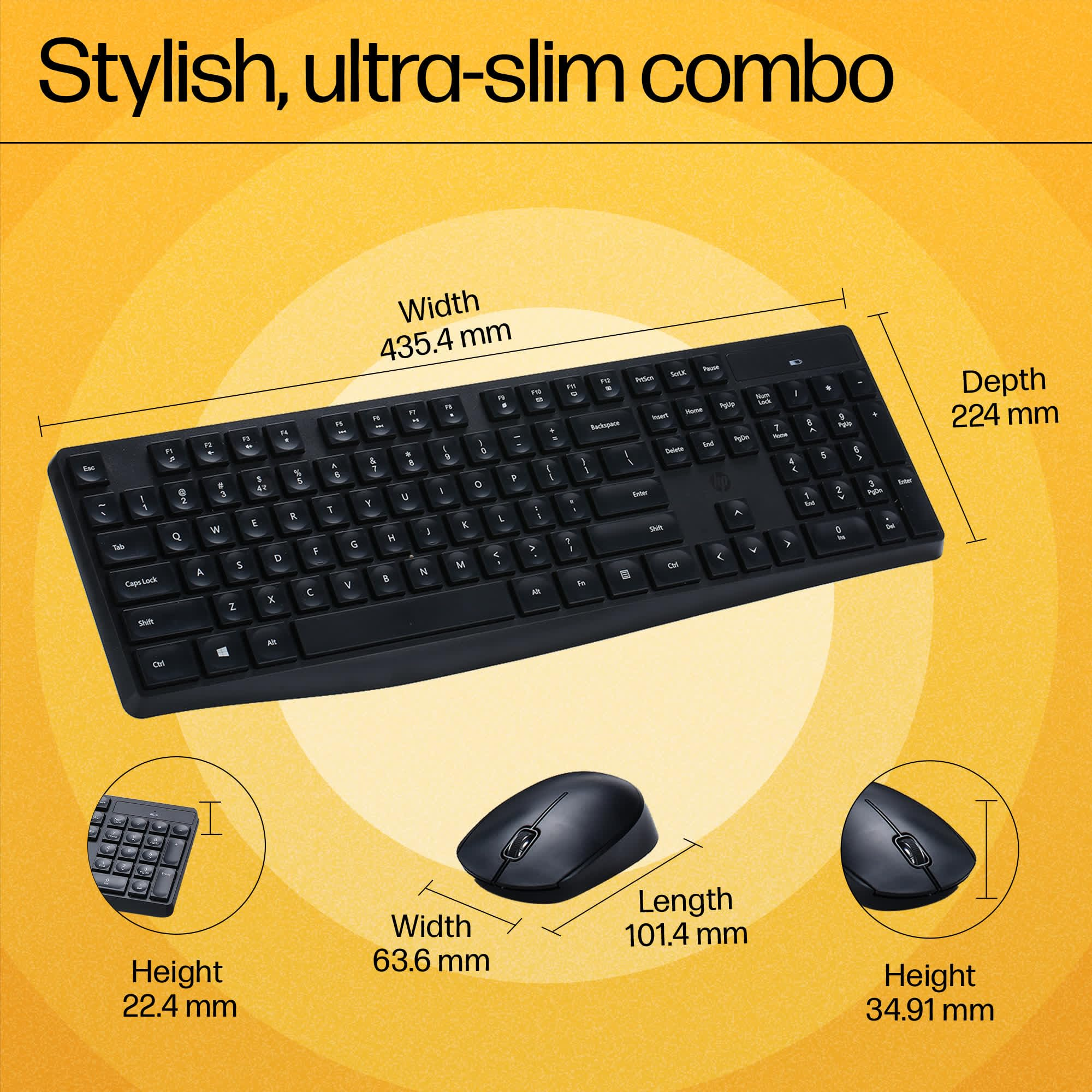 HP CS10 Wireless Keyboard Mouse Combo