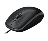 Logitech B100 Corded Wired USB Right or Left Hand Use Mouse for Computers and laptops - Black