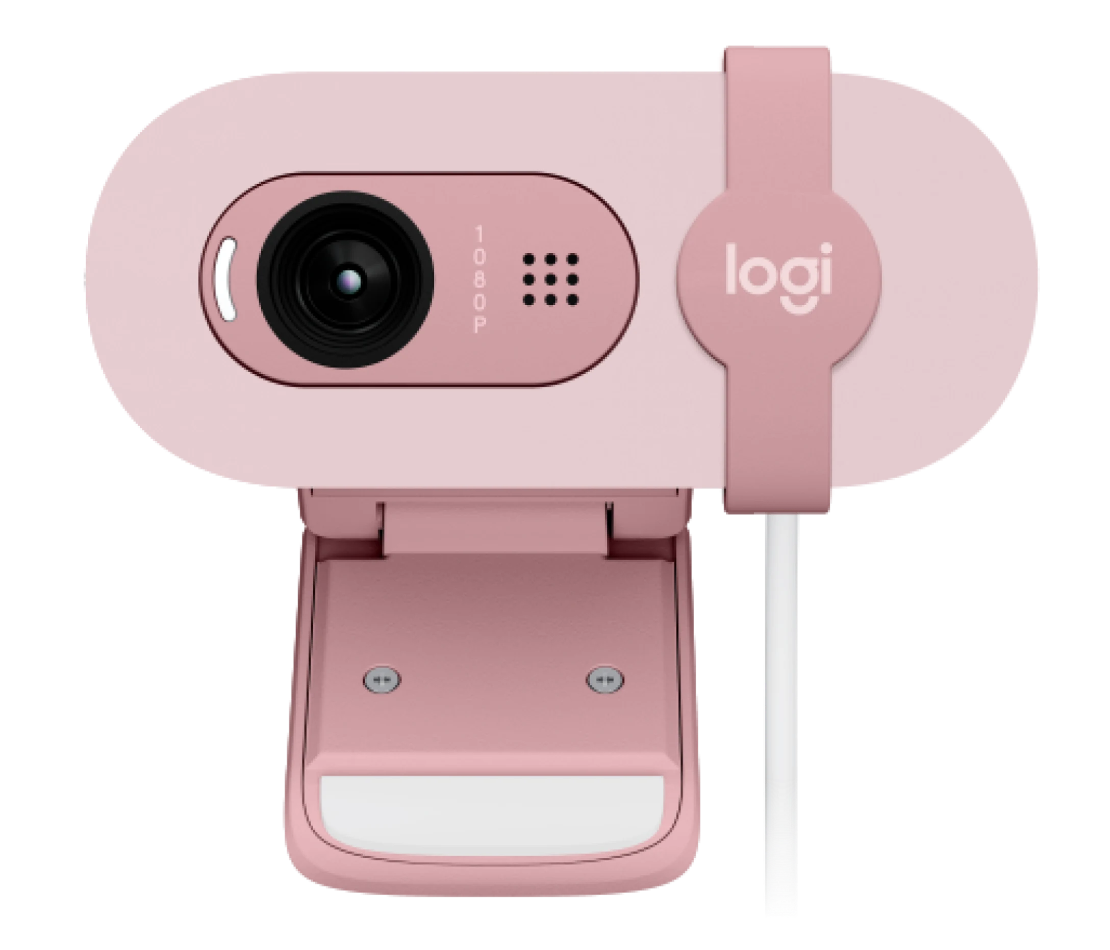 Logitech BRIO 100 Full HD 1080p webcam with auto-light balance, integrated privacy shutter, and built-in mic