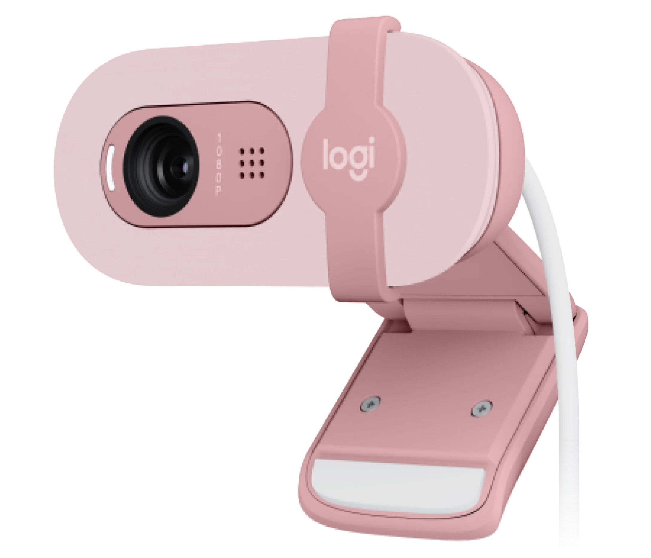 Logitech BRIO 100 Full HD 1080p webcam with auto-light balance, integrated privacy shutter, and built-in mic