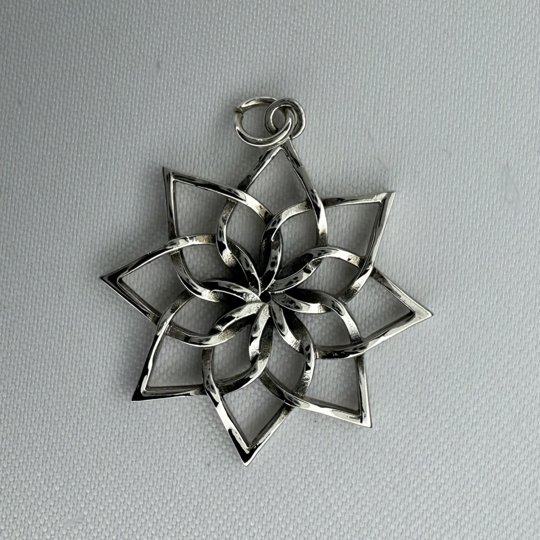Opening Lotus Sterling Silver Pendant
