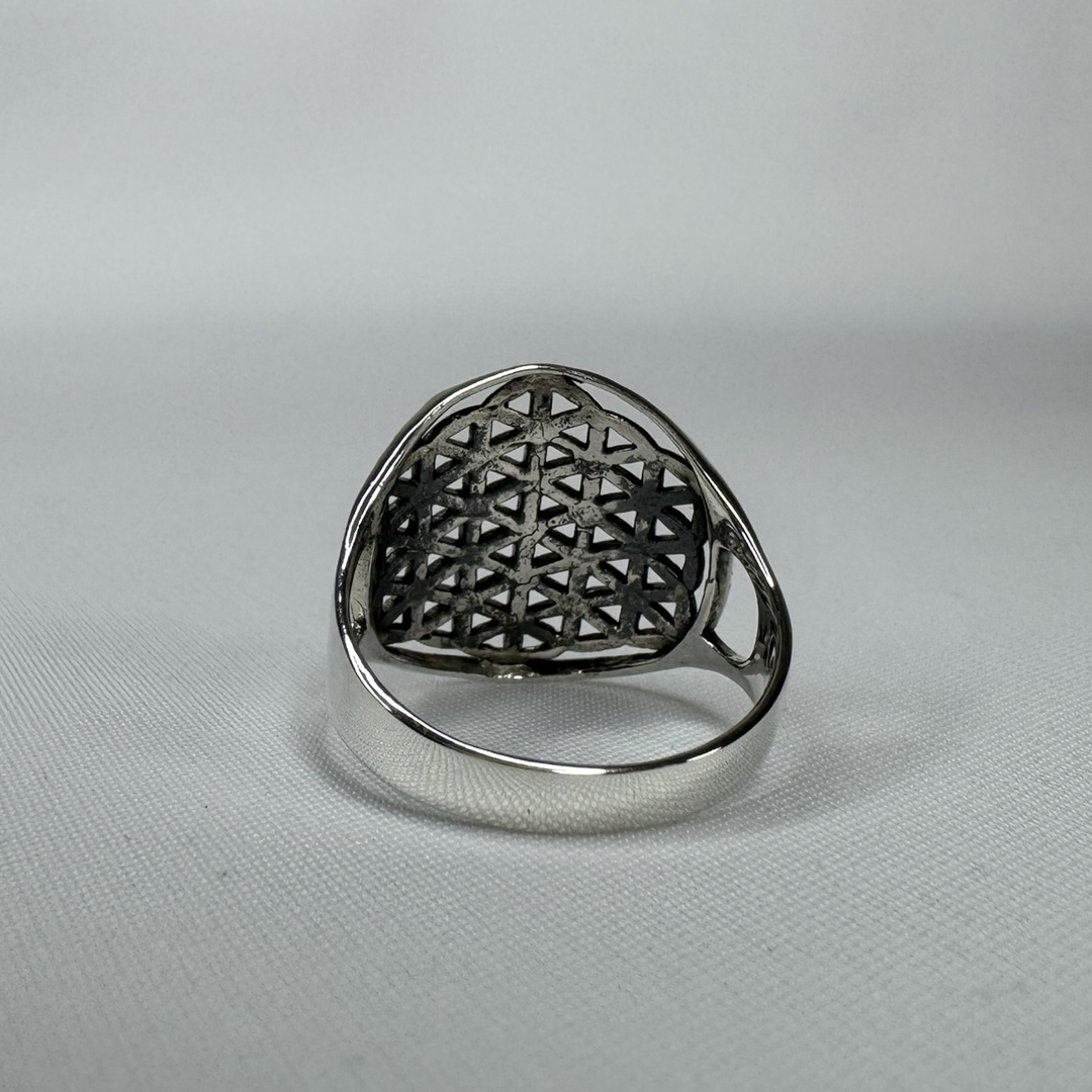 Flower of Life Sterling Silver Ring