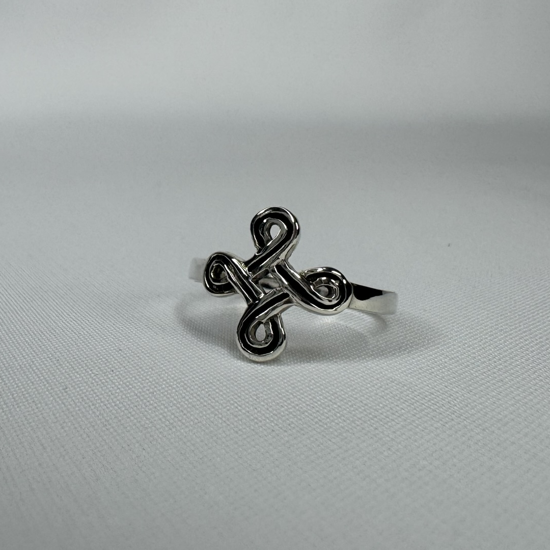 Quaternary Celtic Knot Sterling Silver Ring