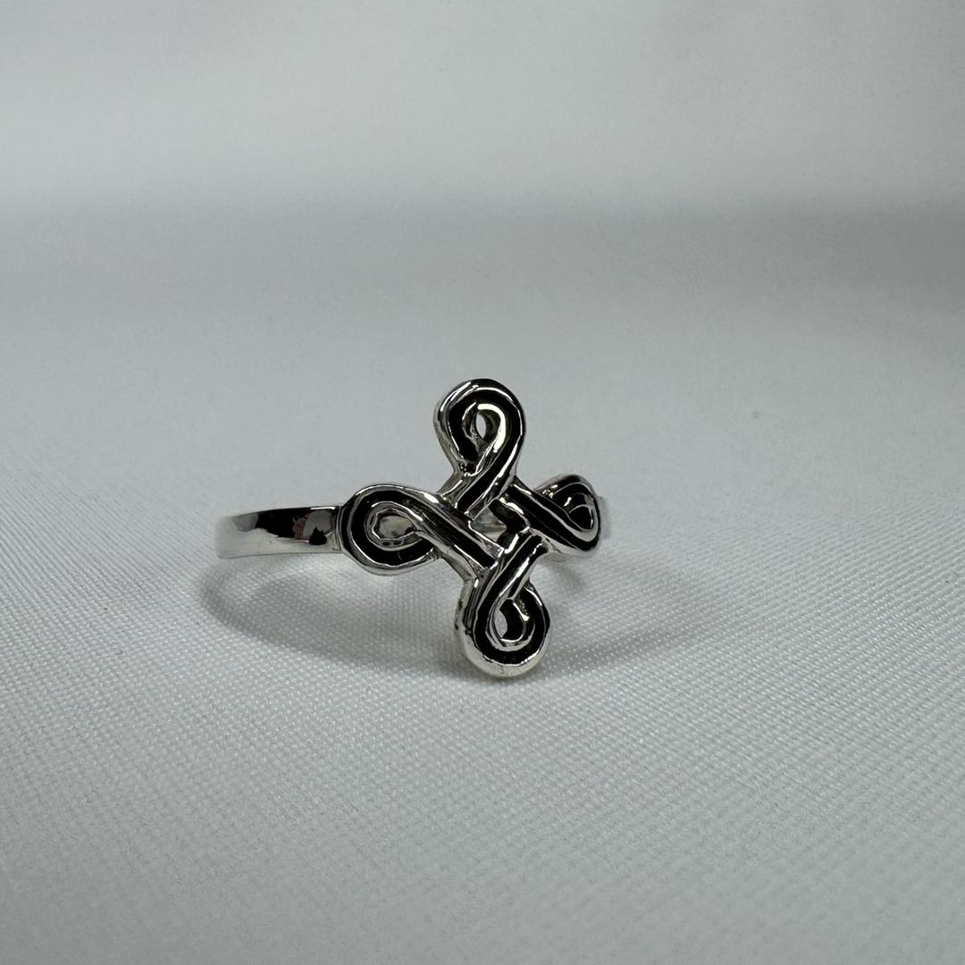 Quaternary Celtic Knot Sterling Silver Ring