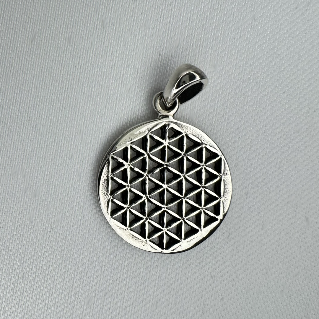Circle Flower of Life Sterling Silver Charm