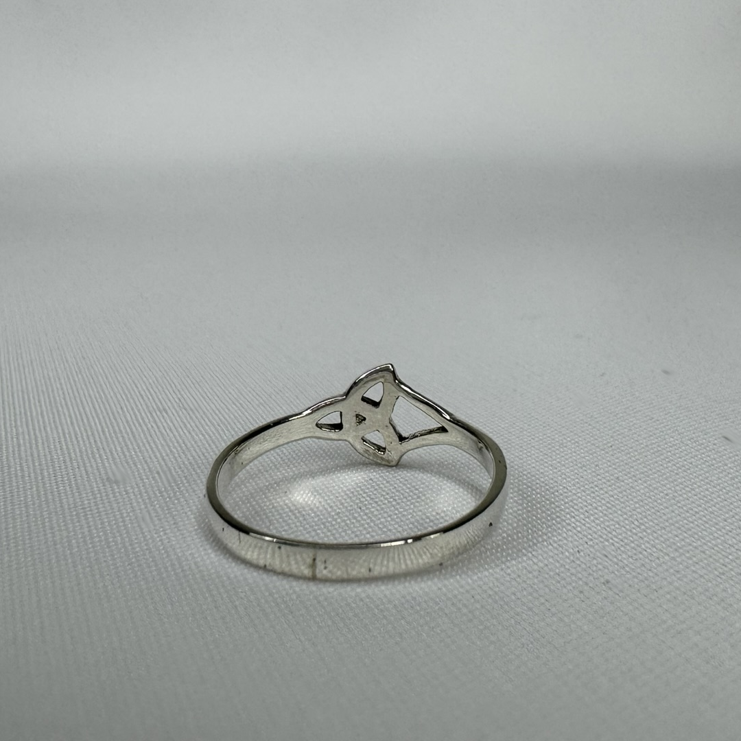 Tiny Triquetra Celtic Sterling Silver Ring