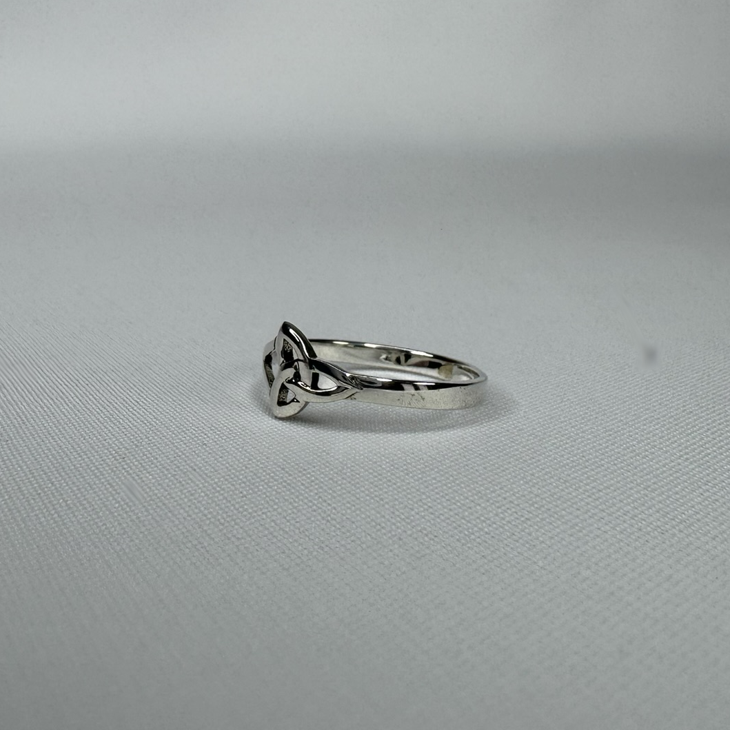 Tiny Triquetra Celtic Sterling Silver Ring