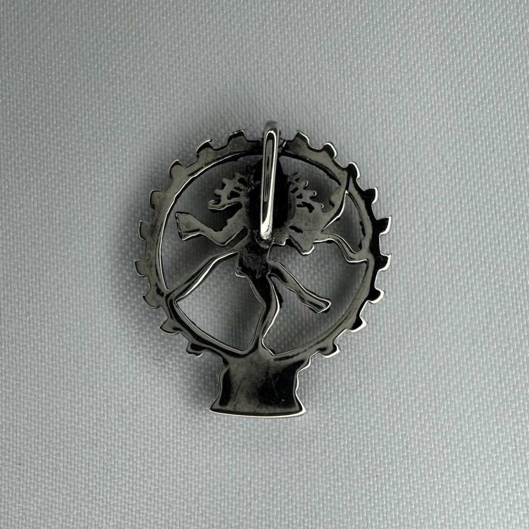 Nataraj Dancing Shiva Sterling Silver Pendant