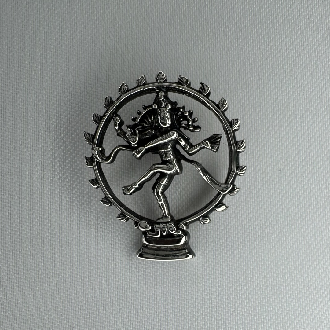Nataraj Dancing Shiva Sterling Silver Pendant