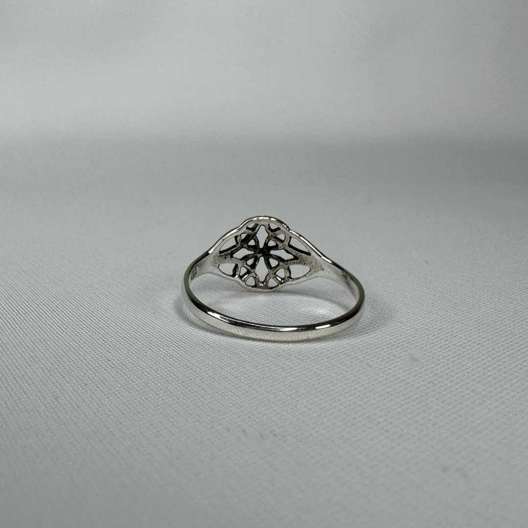 Four Triquetra Celtic Knot Sterling Silver Ring
