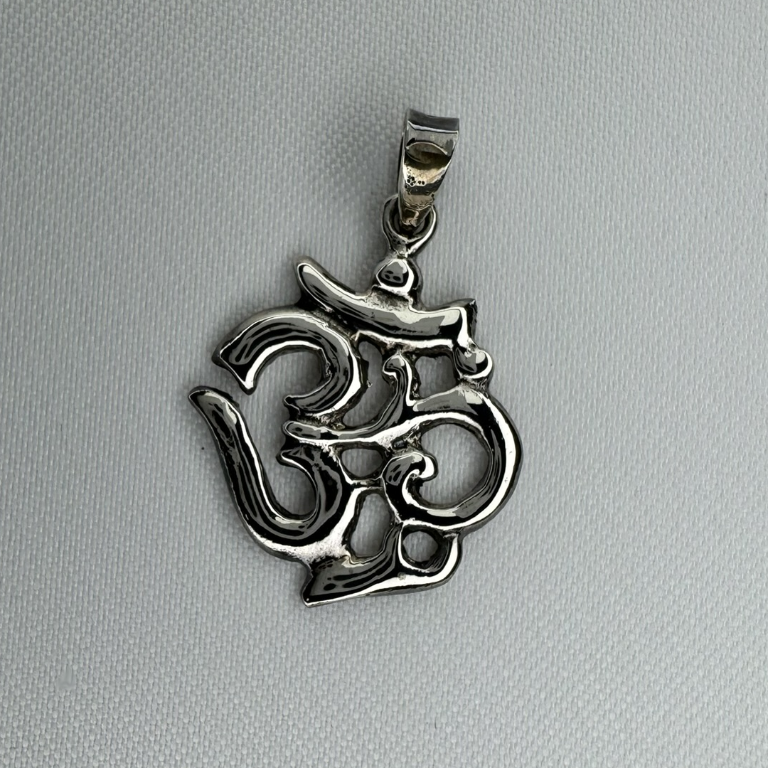 Ornate OM Sterling Silver Pendant