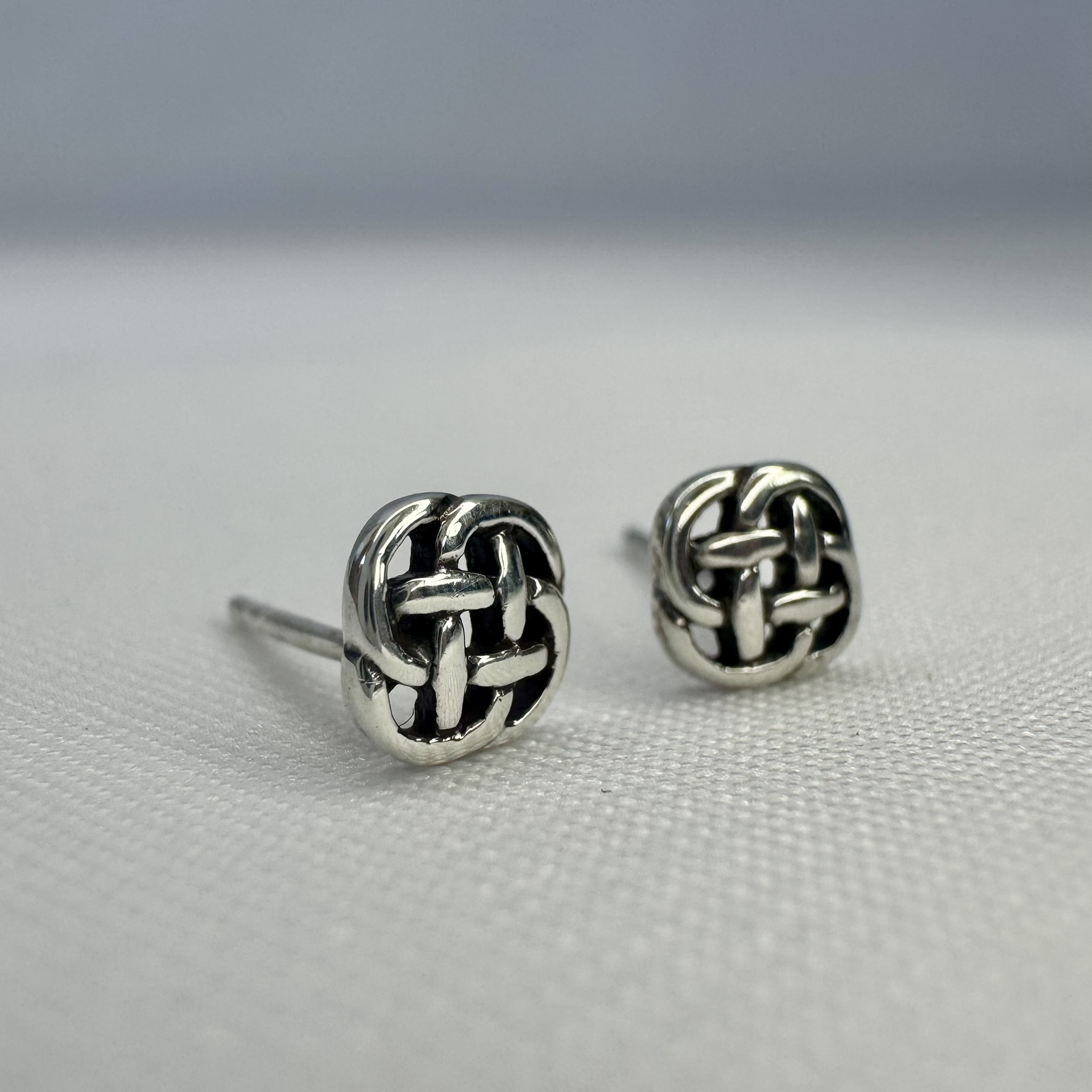 Celtic Knot Post Stud Sterling Silver Earrings