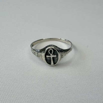 Ankh Symbol Sterling Silver Ring