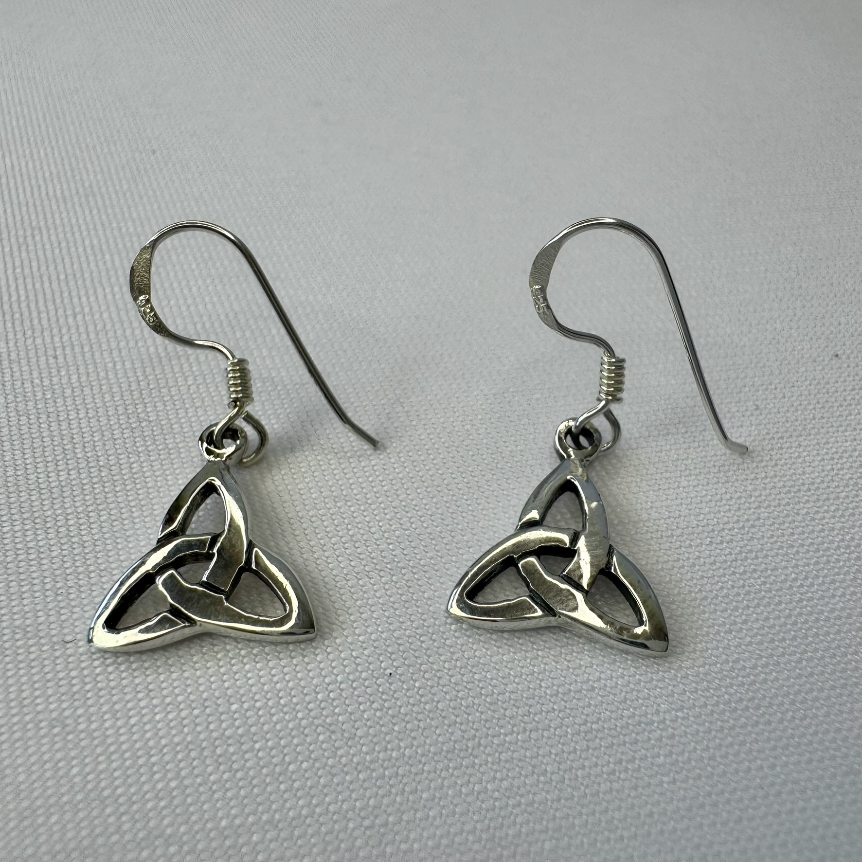Triquetra Sterling Silver Dangle Earrings