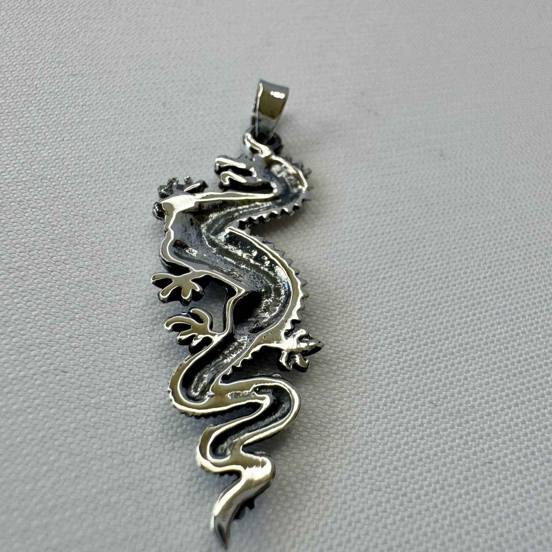 Chinese Dragon Sterling Silver Pendant