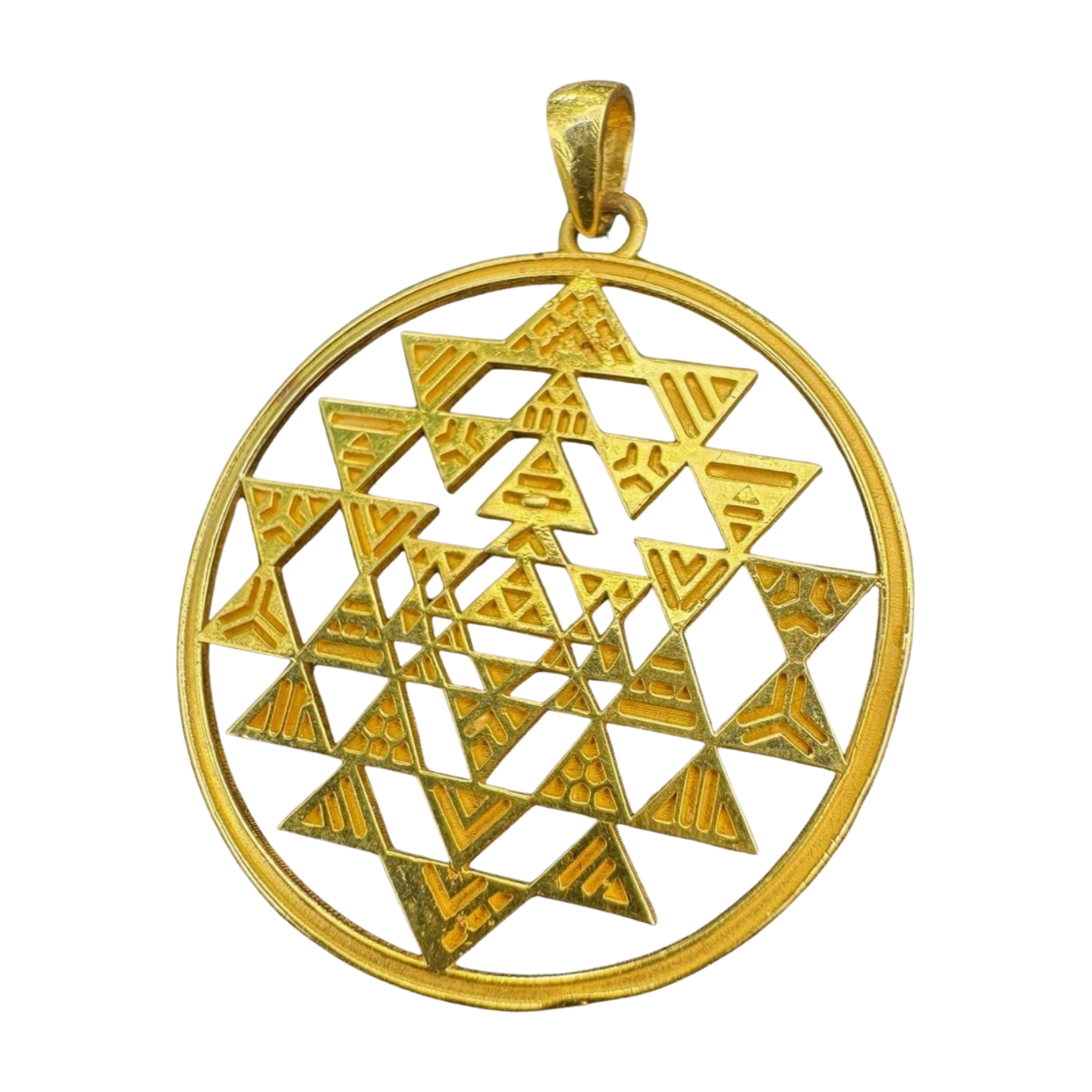 Sri Yantra 22k Gold Pendant
