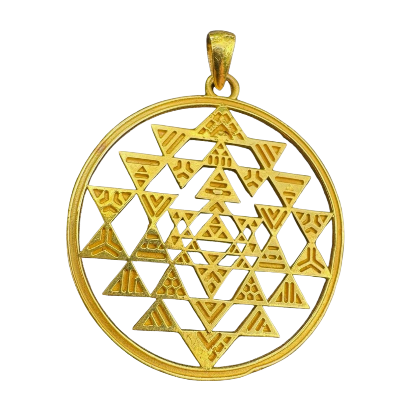 Sri Yantra 22k Gold Pendant