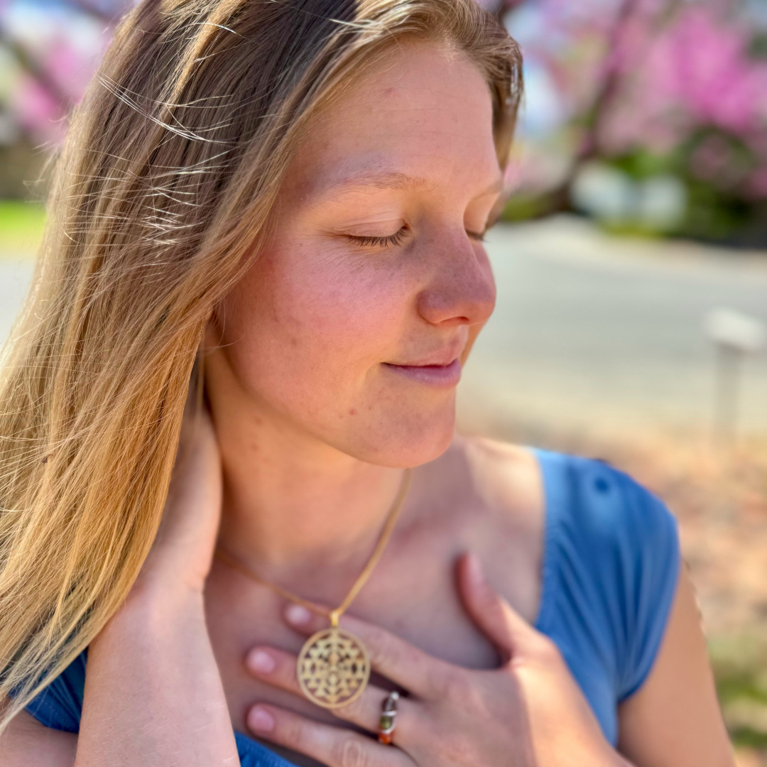 Sri Yantra 22k Gold Pendant